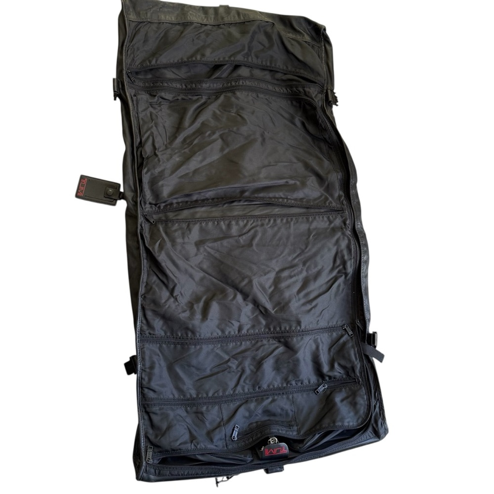 Tumi Black Leather Travel Garment Bag - Picture 9 of 13